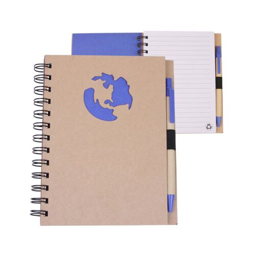 Globe Die Cut Spiral Notebook & Pen 5.875" X 7" Thumbnail