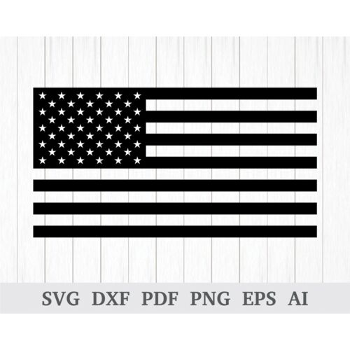 B&W US FLAG  Thumbnail