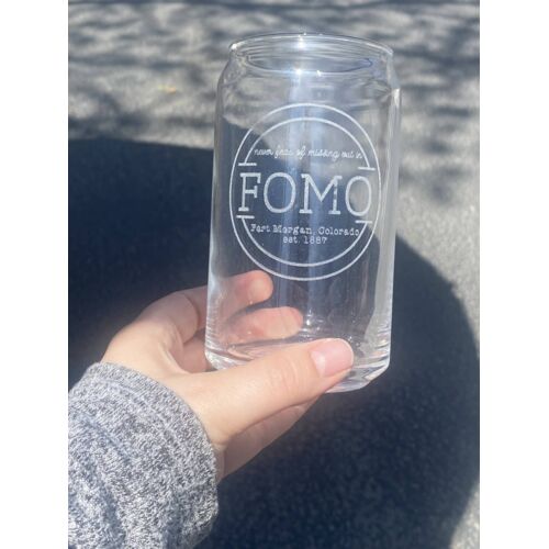 16oz "Can" Glass with FOMO Logo  Thumbnail