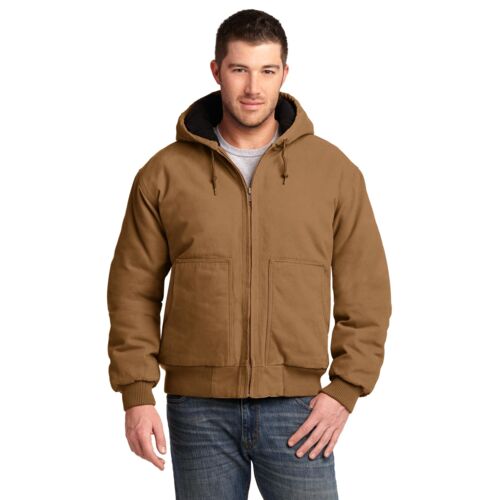 Washed Duck Cloth Insulated Hooded Work Jacket Thumbnail